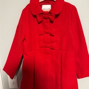 Janie and Jack Vibrant Red Pea Coat for Kids